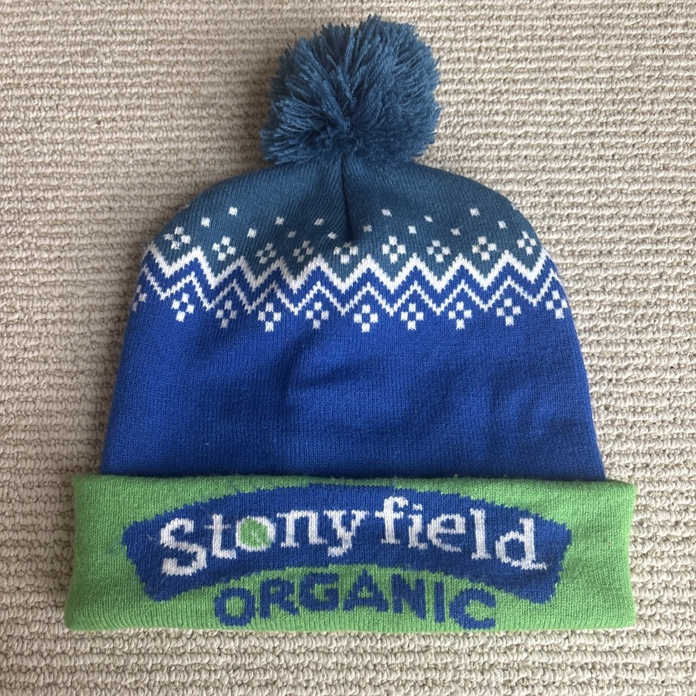 Stonyfield Farm Organic Beanie Winter Hat Yogurt Cap Lactalis Dairy Skiing Adult